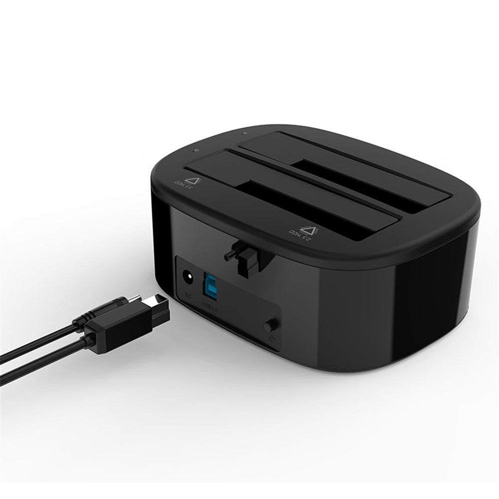 ORICO USB 3.0 SATA Dual-bay Harddisk Dockingstation Kabinet til 2,5"/3,5" SSD HDD med Offline Klonfunktion (6228US3-C)