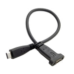 USB-C USB 3.1 Type C Male to Female Extension Data Cable with Panel Mount Screw Hole