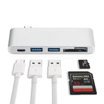 USB Type-C Hub Aluminum Alloy Adapter 5 in 1 Multi-Port Combo Converter for MacBook Pro (2016)