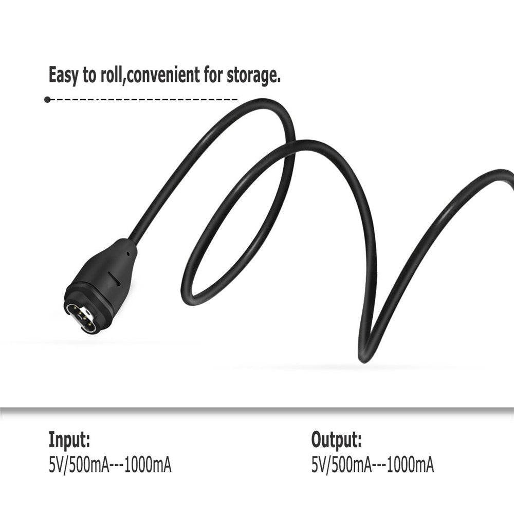 1 m opladerkabel til Garmin Fenix 5S / 5 / 5X / Forerunner 158 / Venu 2 Smartwatch opladerledning