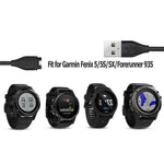 1 m opladerkabel til Garmin Fenix 5S / 5 / 5X / Forerunner 158 / Venu 2 Smartwatch opladerledning