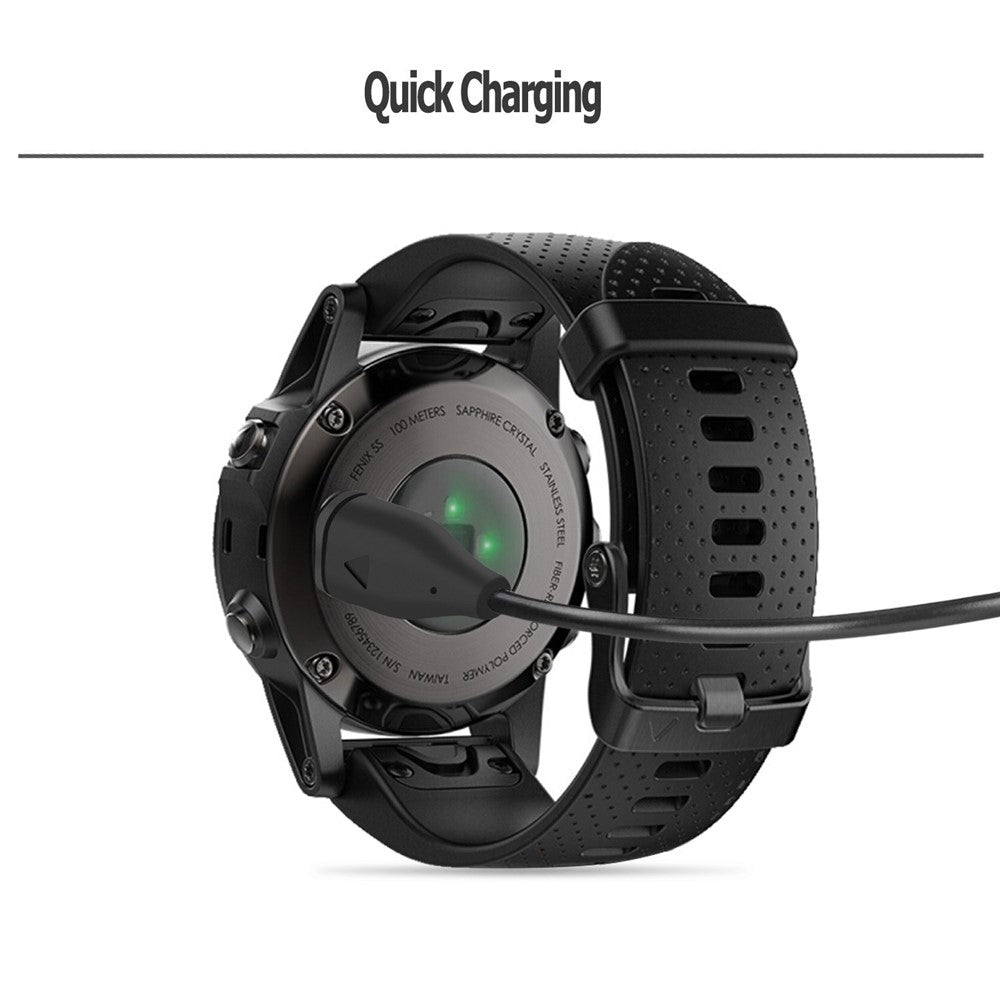 1 m opladerkabel til Garmin Fenix 5S / 5 / 5X / Forerunner 158 / Venu 2 Smartwatch opladerledning