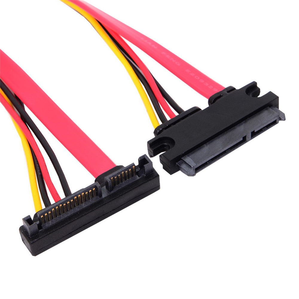 30cm SATA III 3.0 7+15 22 Pin SATA Male to Female Data Power Extension Cable