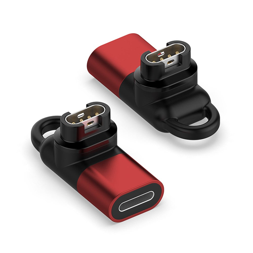 For Garmin Forerunner 255 / 255S 8-Pin Female Converter 90 Degree Elbow Charging Adapter