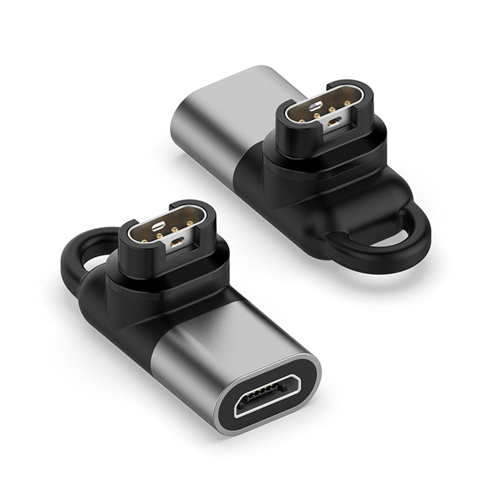 Micro Female Converter for Garmin Forerunner 255 / 255S 90 Degree Elbow Charging Adapter