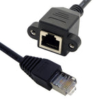FTP STP UTP Cat 5e Male to Female Lan Ethernet Network Extension Cable Patch Cord with Panel Mount Holes