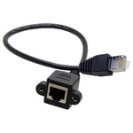 FTP STP UTP Cat 5e Male to Female Lan Ethernet Network Extension Cable Patch Cord with Panel Mount Holes