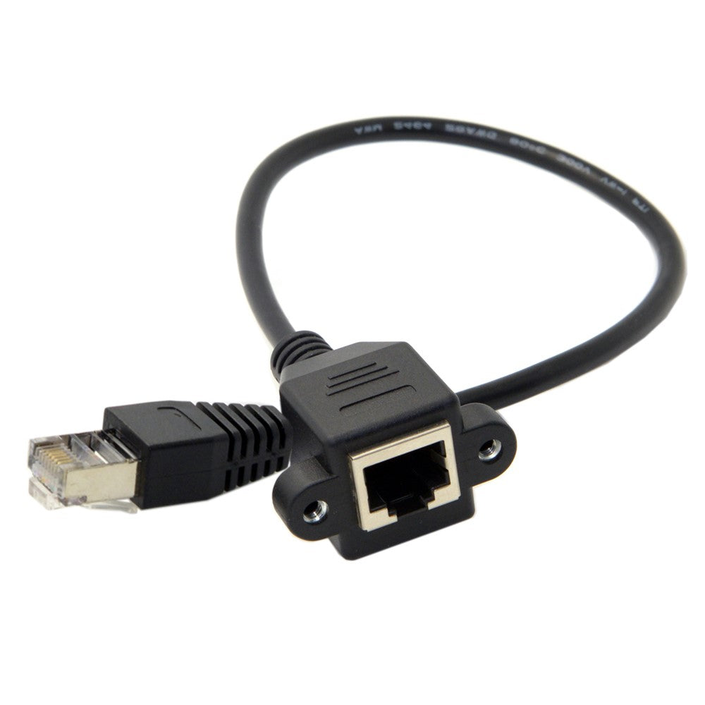 FTP STP UTP Cat 5e Male to Female Lan Ethernet Network Extension Cable Patch Cord with Panel Mount Holes