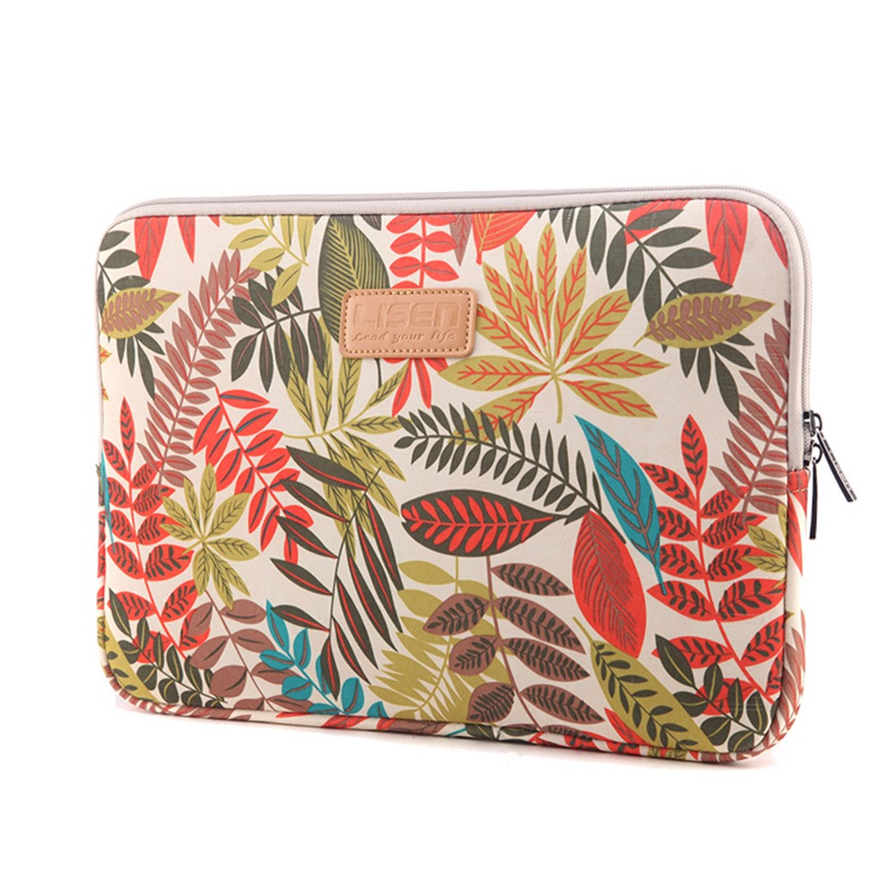 LISEN 14 inch Colorful Leaves Laptop Sleeve Bag Case, Size: 36.5 x 25.5 x 2 cm