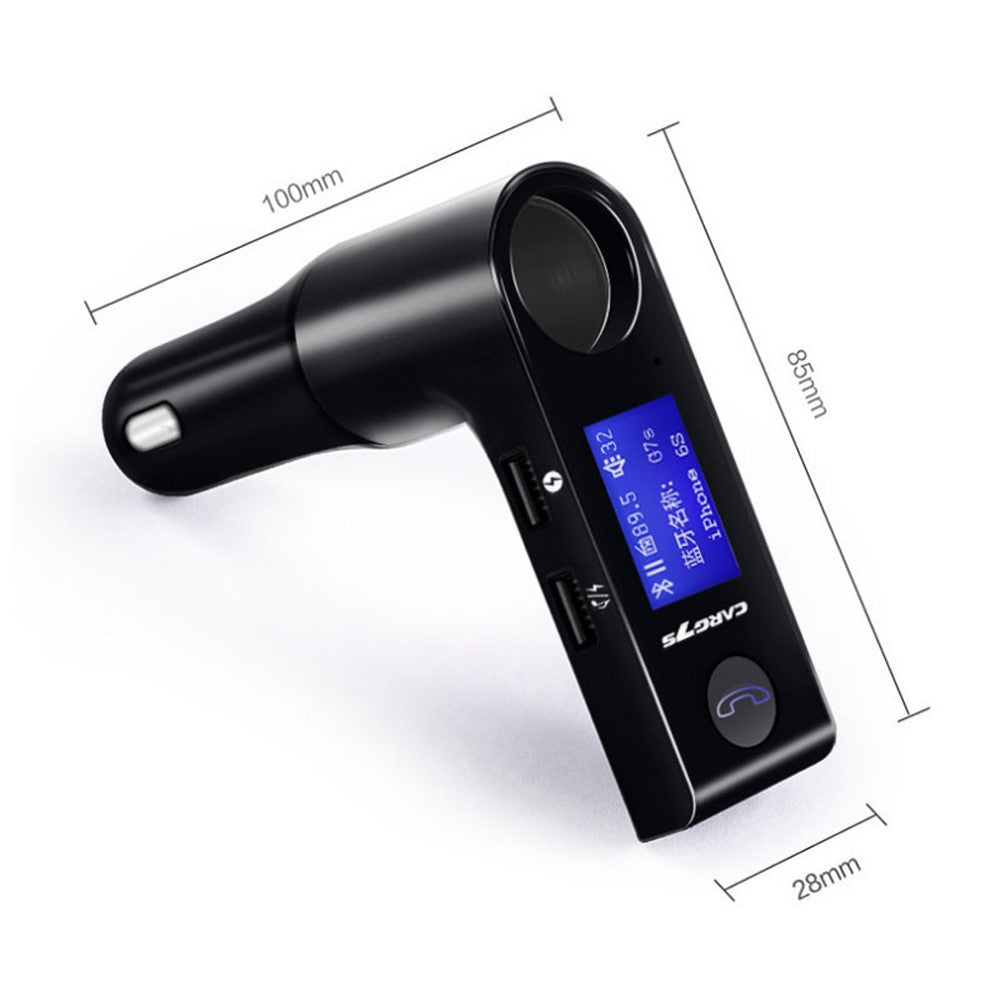 G7S Car Bluetooth-compatible Kit FM Transmitter MP3 Player Dual USB Car Charger with Cigarette Lighter Port