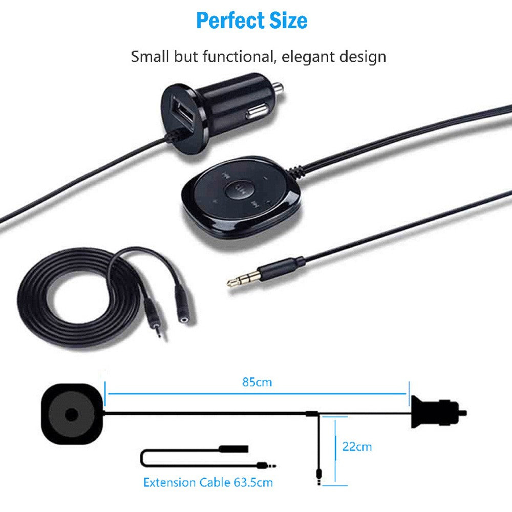 BC20 Bluetooth-compatible Car Kit  Bluetooth-compatible Car Receiver3.5mm Audio Receiver Car Handsfree MP3