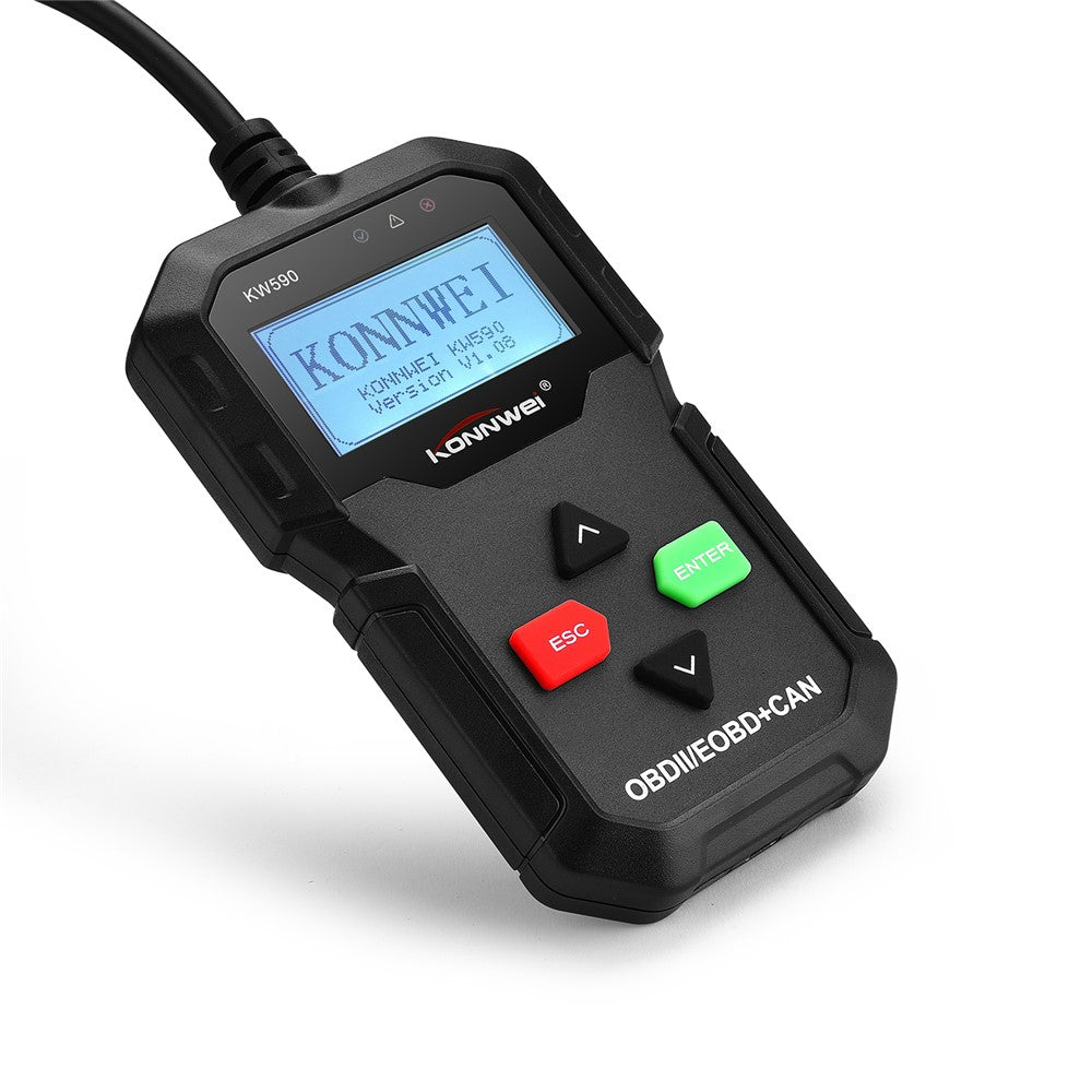 KONNWEI KW590 OBD2 Køretøjskodlæser CAN BUS Motorfejlkodelæser