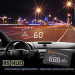 X5 3.0-inch Automatic OBD II Universal Car HUD Fuel icon Head Up Display LED Screen