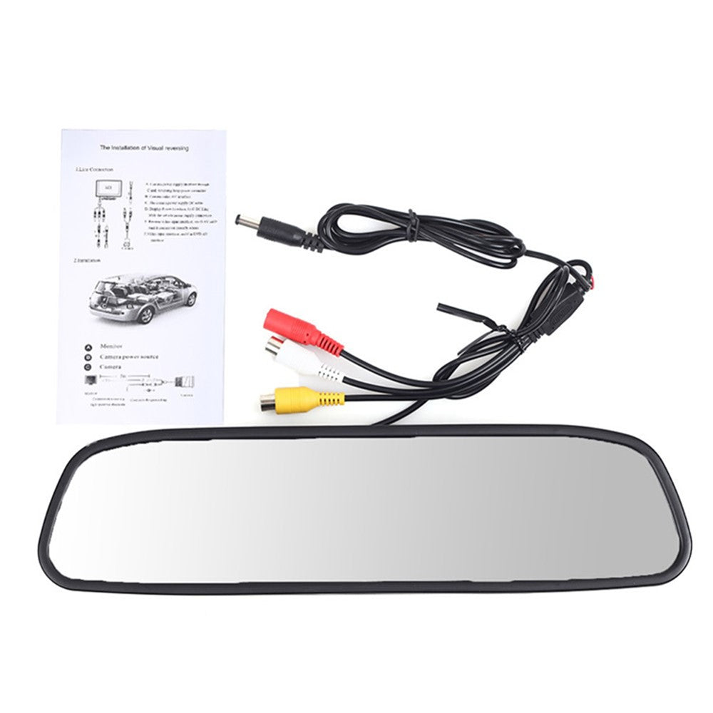 4.3 inch TFT LCD Screen Car Rearview Mirror Display with Back Camera PZ705+PZ402