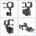 Universal Car Rearview Mirror Mount Phone Holder for iPhone Samsung Huawei GPS Smartphones