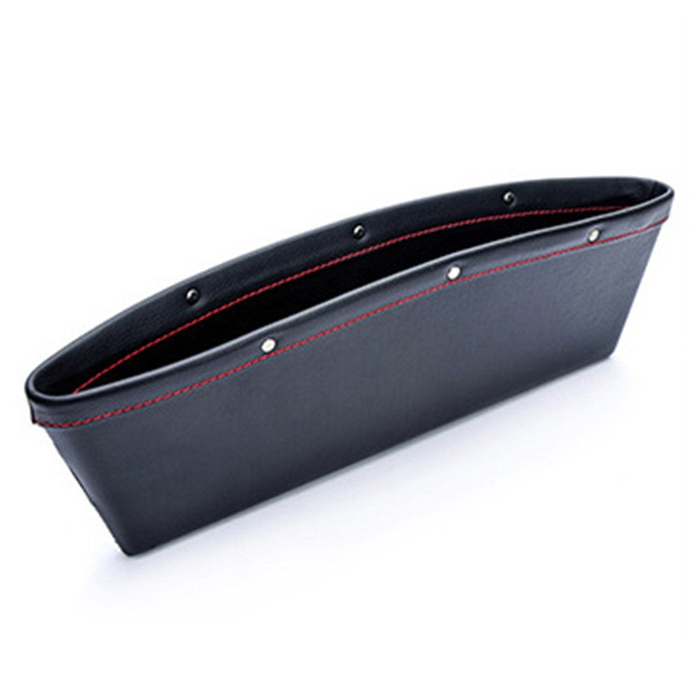 2Pcs / Set Vehicle Mounted Seat Gap Leather Storage Organizer for Wallet, Phones, Maps, Cash etc.