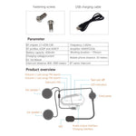 Motorcycle Helmet Bluetooth-compatible Headset Intercom with FM Radio Motorbike Walkie Talkie