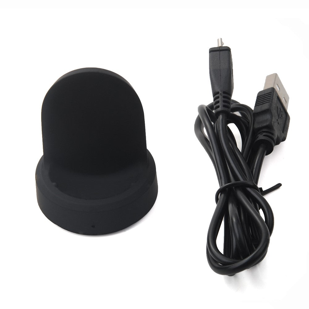 Til Samsung Gear S3 Classic / S3 Frontier / SM-R600 Oplader Ur Trådløs Opladningsdock Stand med USB-kabel