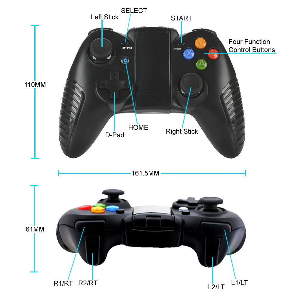 Game Playing Pad Wireless Bluetooth-compatible Handle for Android Apple 8710