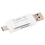 3 in 1 Type C + USB + Micro USB TF/Micro SD & SD Card Reader
