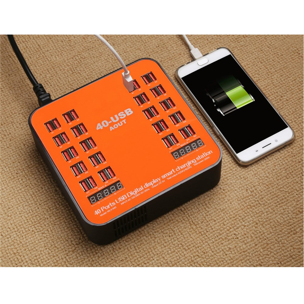 840 40 Ports USB Charger 5V Digital Display Smart Charging Station