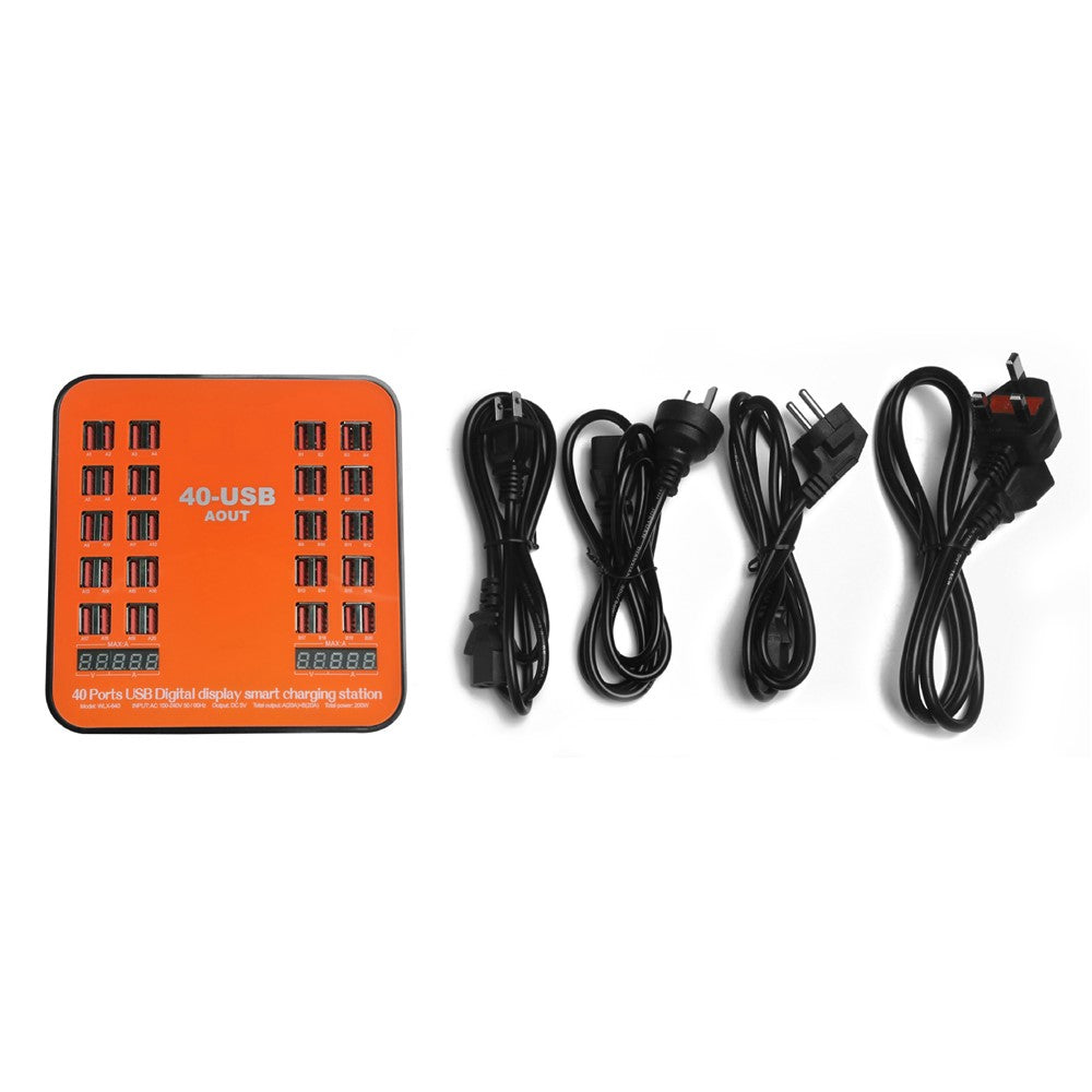 840 40 Ports USB Charger 5V Digital Display Smart Charging Station