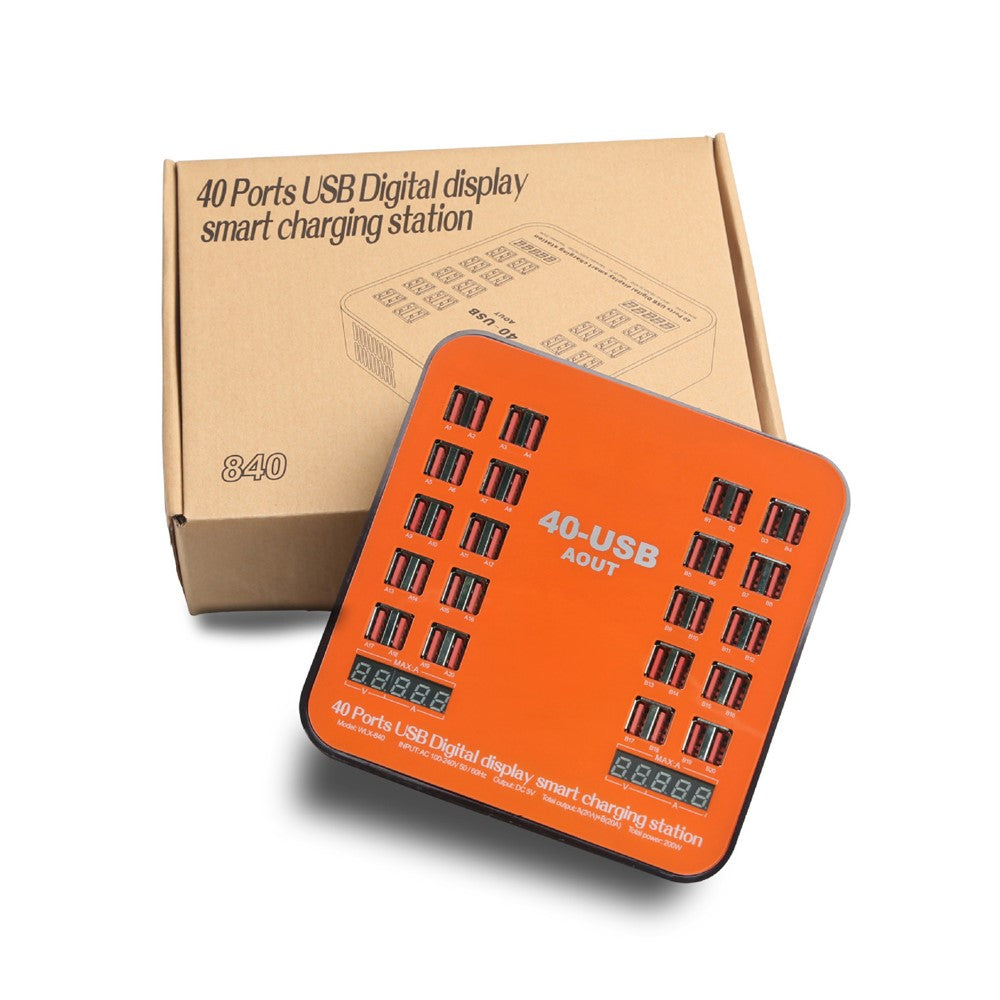 840 40 Ports USB Charger 5V Digital Display Smart Charging Station