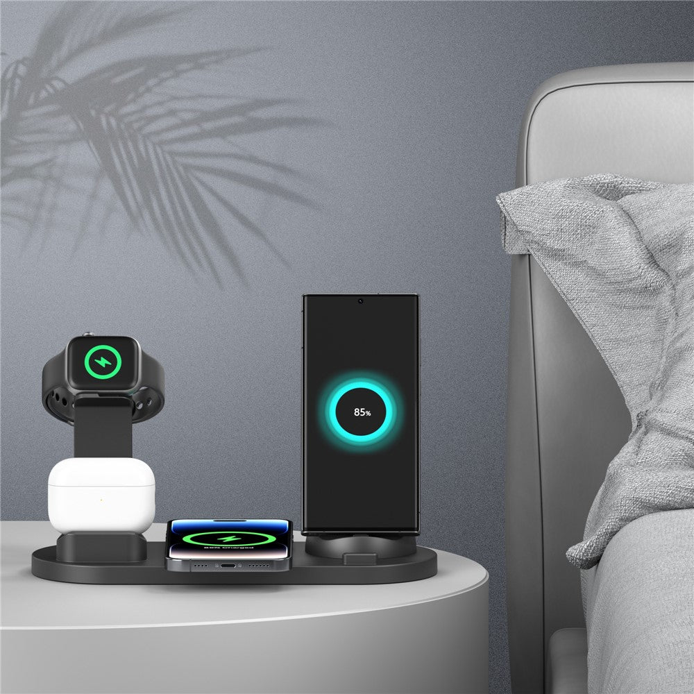 UD15 3 in 1 Rotatable Wireless Charging Dock Station for Apple iPhone/Android Device /Type-C Device