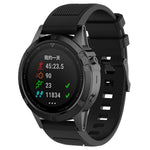 22 mm silikone urrem til Garmin Fenix 5 / Forerunner 935 945 / Quatix 5 / Quatix 5 Sapphire / Approach S60 Twill Texture armbåndsrem