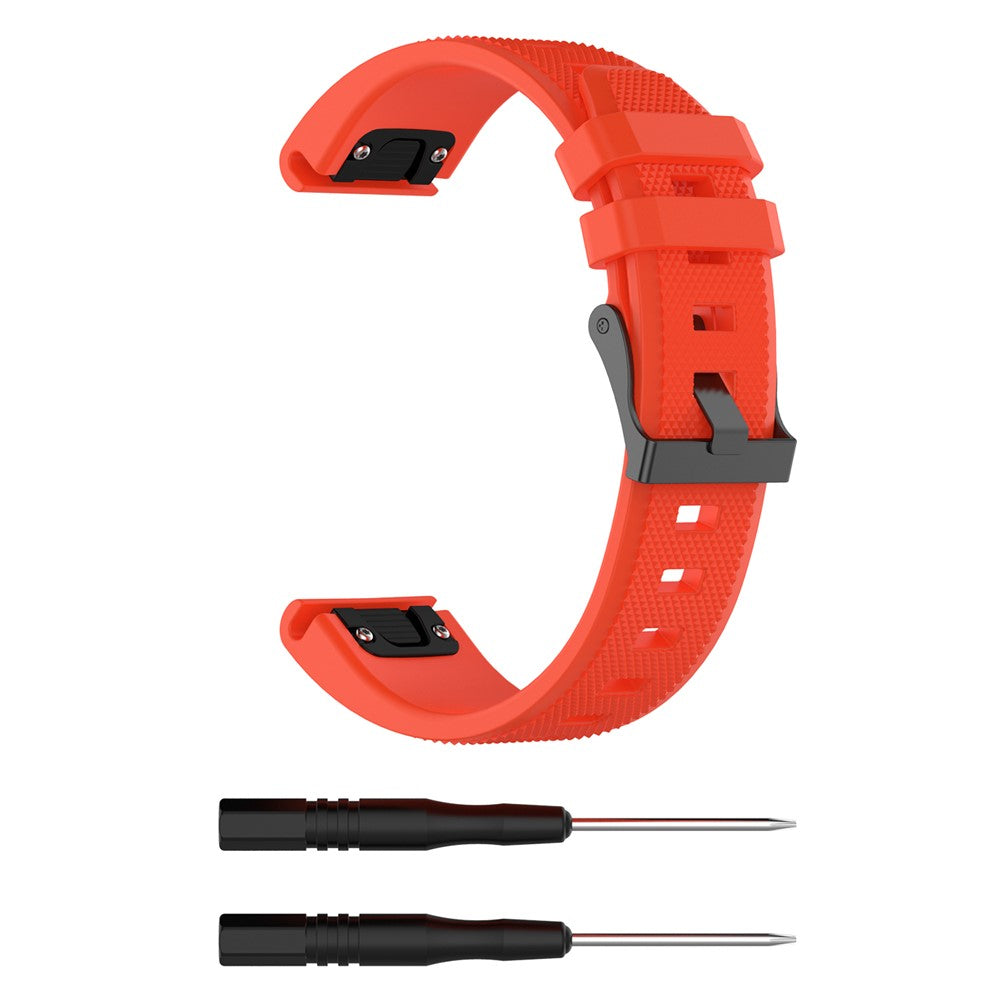 22 mm silikone urrem til Garmin Fenix 5 / Forerunner 935 945 / Quatix 5 / Quatix 5 Sapphire / Approach S60 Twill Texture armbåndsrem
