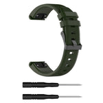 22 mm silikone urrem til Garmin Fenix 5 / Forerunner 935 945 / Quatix 5 / Quatix 5 Sapphire / Approach S60 Twill Texture armbåndsrem