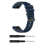 22 mm silikone urrem til Garmin Fenix 5 / Forerunner 935 945 / Quatix 5 / Quatix 5 Sapphire / Approach S60 Twill Texture armbåndsrem