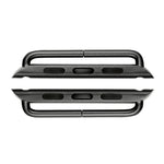 2Pcs/1 Pair Metal Connectors Clasp Watch Strap Adapter for Apple Watch Series 4 44mm, Series 3 / 2 / 1 42mm