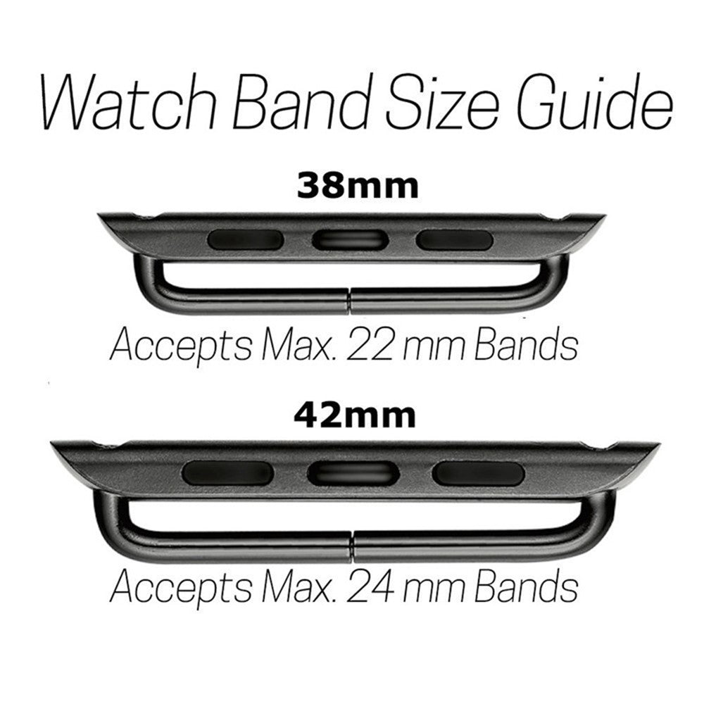 2Pcs/1 Pair Metal Connectors Clasp Watch Strap Adapter for Apple Watch Series 4 44mm, Series 3 / 2 / 1 42mm