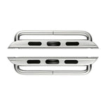 2Pcs/1 Pair Metal Connectors Clasp Watch Strap Adapter for Apple Watch Series 4 44mm, Series 3 / 2 / 1 42mm