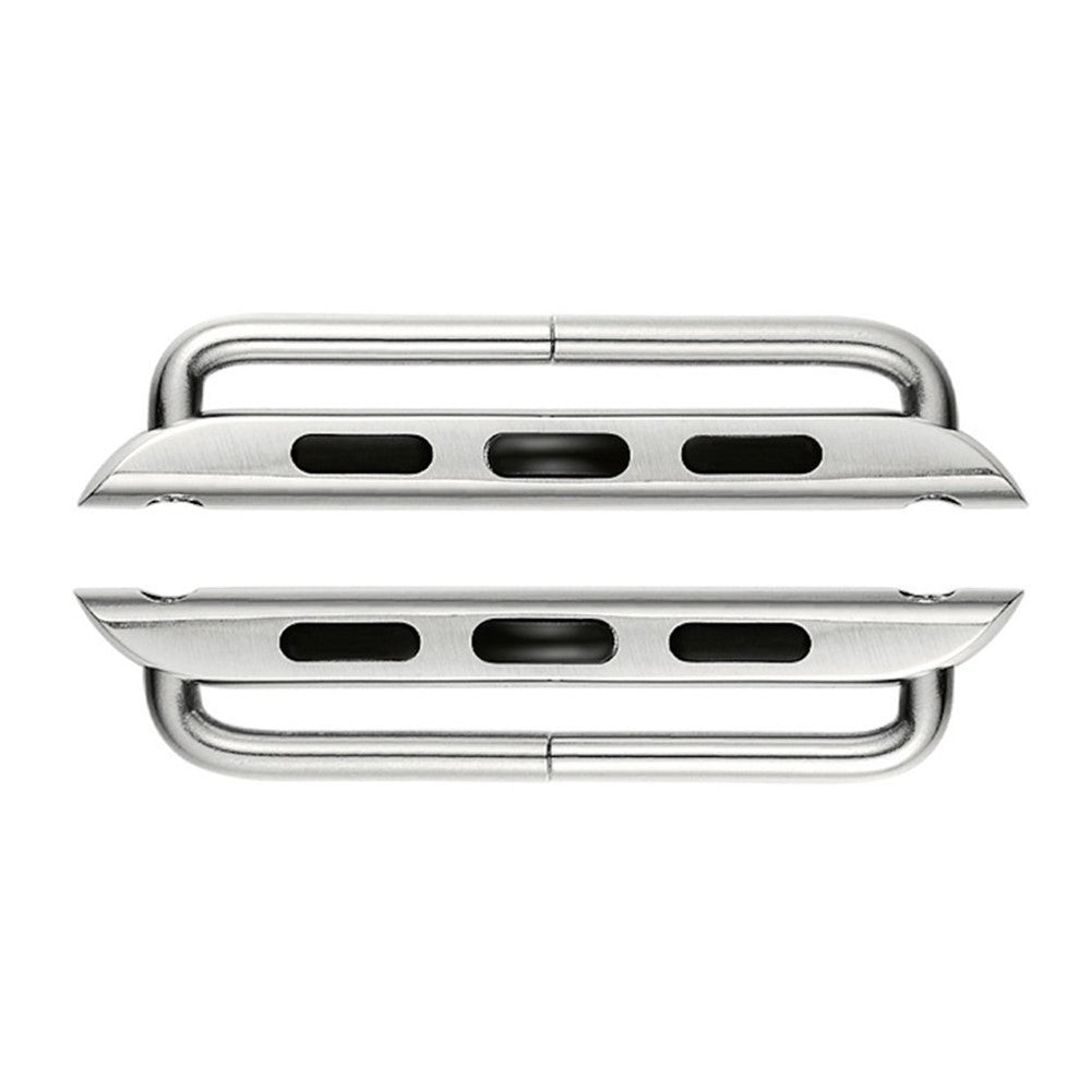 2Pcs/1 Pair Metal Connectors Clasp Watch Strap Adapter for Apple Watch Series 4 44mm, Series 3 / 2 / 1 42mm