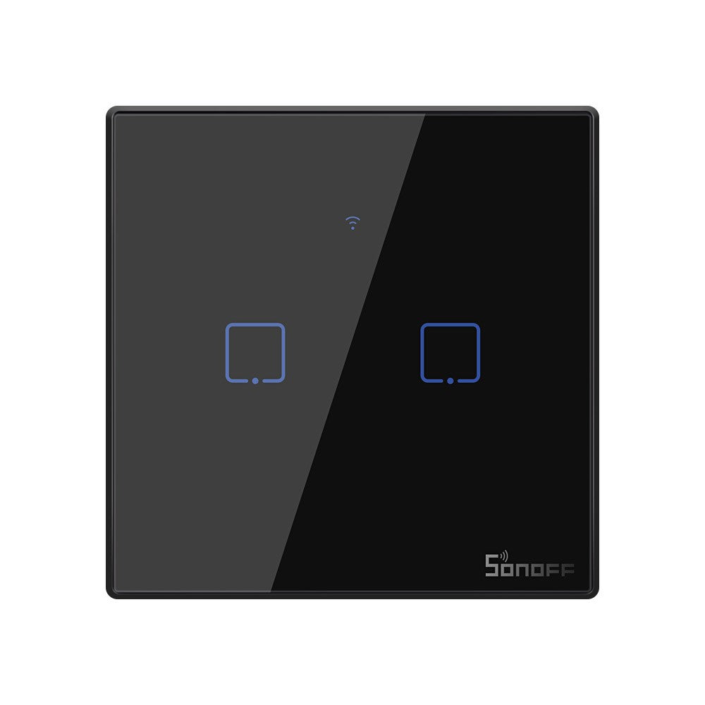 SONOFF T3EU2C-TX 86 WiFi Smart Switch APP RF433 Remote Control for Alexa Google Home EU Plug