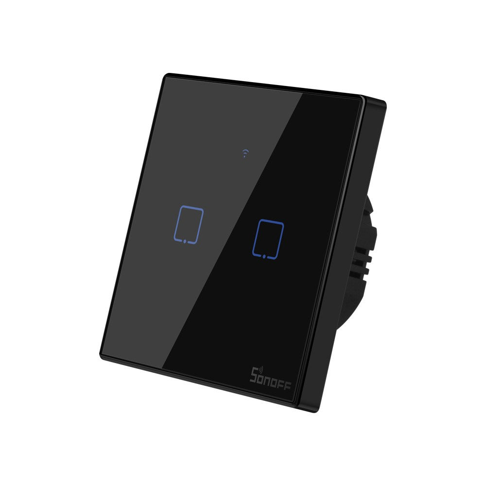 SONOFF T3EU2C-TX 86 WiFi Smart Switch APP RF433 Remote Control for Alexa Google Home EU Plug