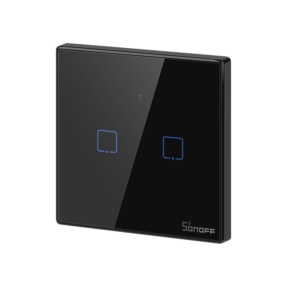 SONOFF T3EU2C-TX 86 WiFi Smart Switch APP RF433 Remote Control for Alexa Google Home EU Plug