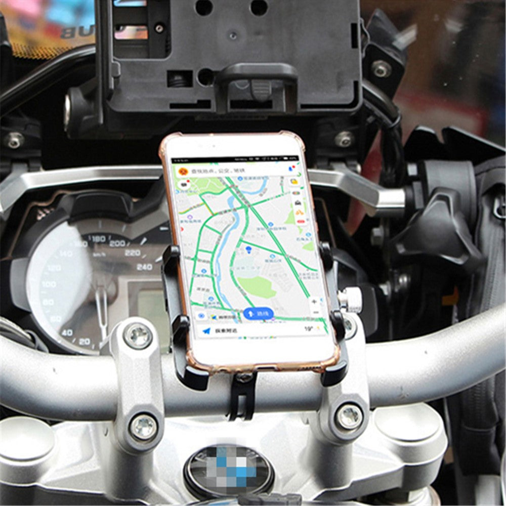 GUB PLUS 6 Cell Phone Holder Aluminum Alloy Bicycle Mount Handlebar Holder Mount, Clamp Size: 55-100mm – Black