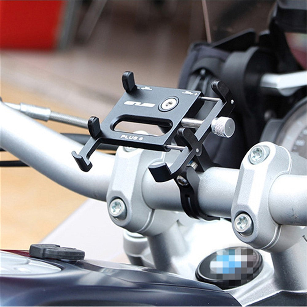 GUB PLUS 6 Cell Phone Holder Aluminum Alloy Bicycle Mount Handlebar Holder Mount, Clamp Size: 55-100mm – Black