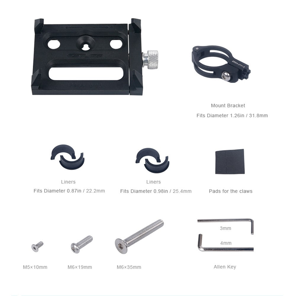 GUB G-83 Universal Bicycle Bike Handlebar Phone Holder Stand Mount Width: 65~100mm