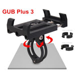 GUB Plus 3 Bicycle Phone Holder Mount 360 Degree Rotating Handlebar Clip Stand Width: 60~100mm