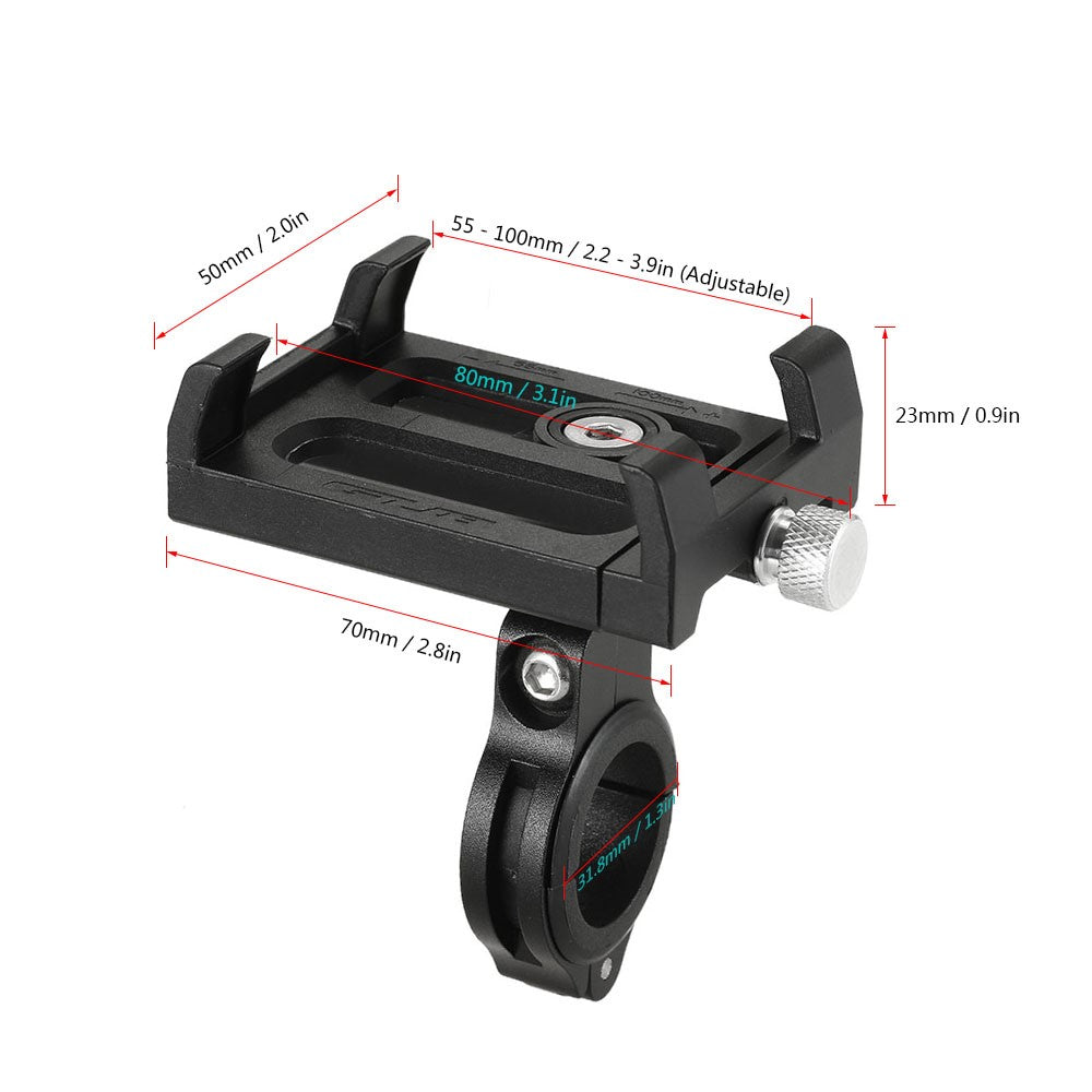 GUB Plus 3 Bicycle Phone Holder Mount 360 Degree Rotating Handlebar Clip Stand Width: 60~100mm