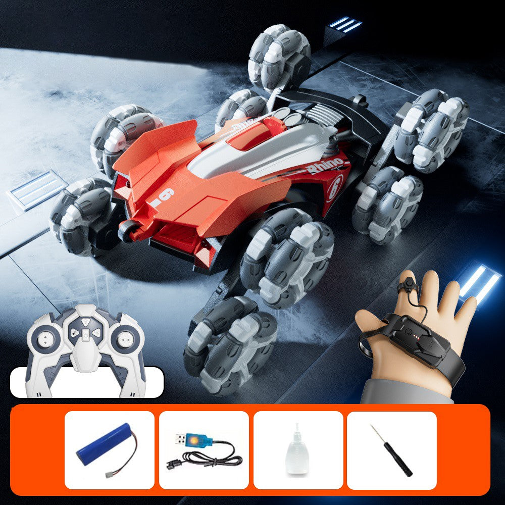 4DRC Y6 8WD Spray RC Car Model Remote Control Stunt Vehicle with LED Light, 1 Battery