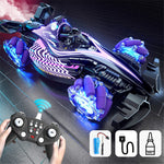 Q186 4WD Remote Control Car 360 Degree Drift Stunt RC Toy with Spray and LED Light