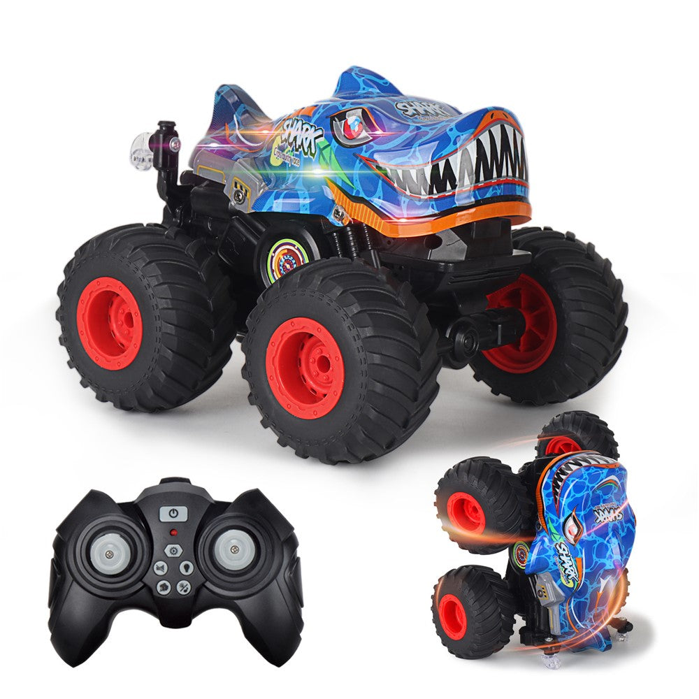 KY-S202B 1 / 20 Remote Control Toy Car Shark Head Design Stunt Car with Light and Music