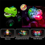 KY-S203A Cracked Pattern 1 / 20 Remote Control Toy Car Light Music Mist Spray Function Dinosaur Head Stunt Car