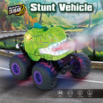 KY-S203A Cracked Pattern 1 / 20 Remote Control Toy Car Light Music Mist Spray Function Dinosaur Head Stunt Car