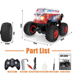KY-S201B 1 / 20 Stunt School Bus Light Music Mist Spray Remote Control Toy Car